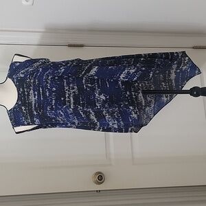 BCBGMaxAzria Size XS Orient Blue "Edythe" Blouse, Gently Used Condition